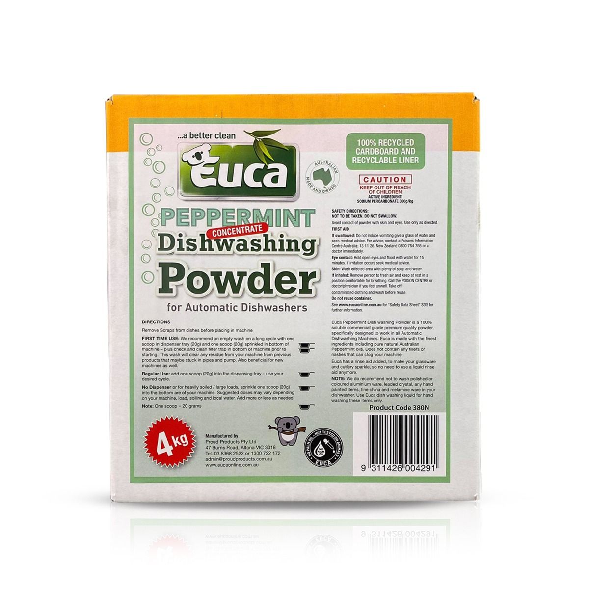 Euca Dishwashing Powder Peppermint