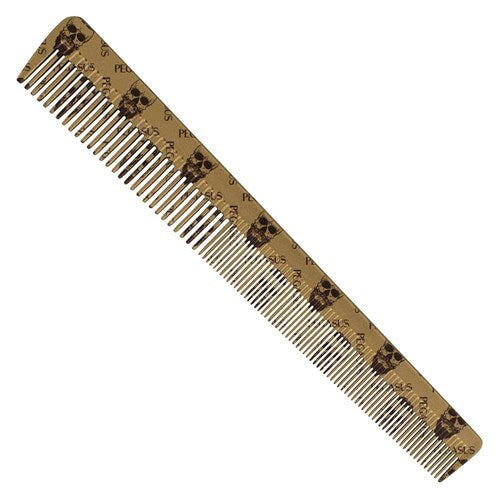 Pegasus Skulleto Hard Rubber Barber Comb Gold G303