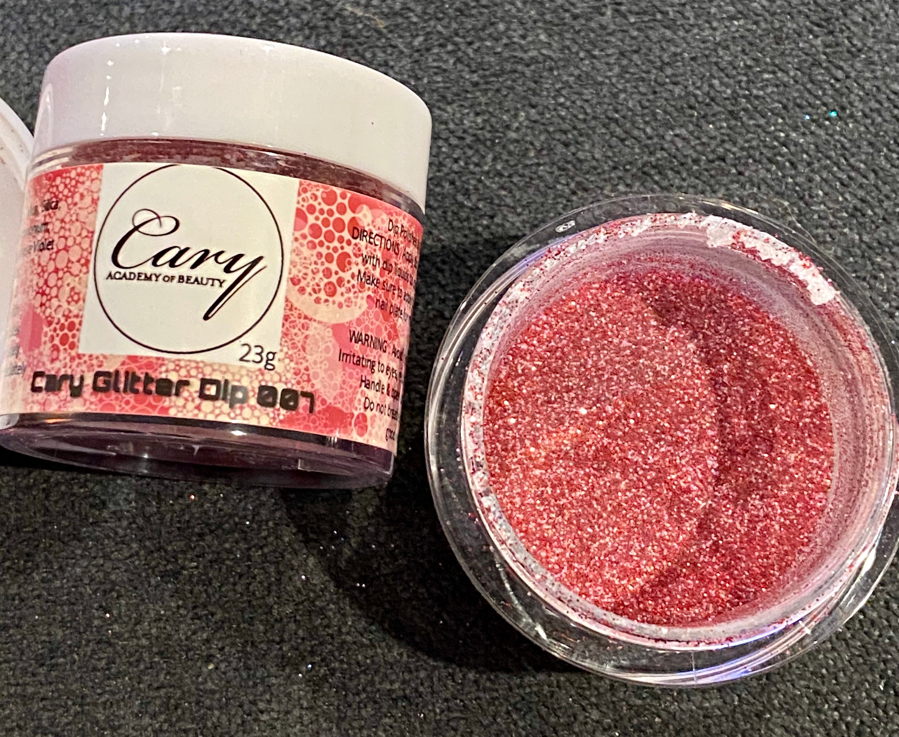 Cary Dip Powder Glitter Red #007 23g