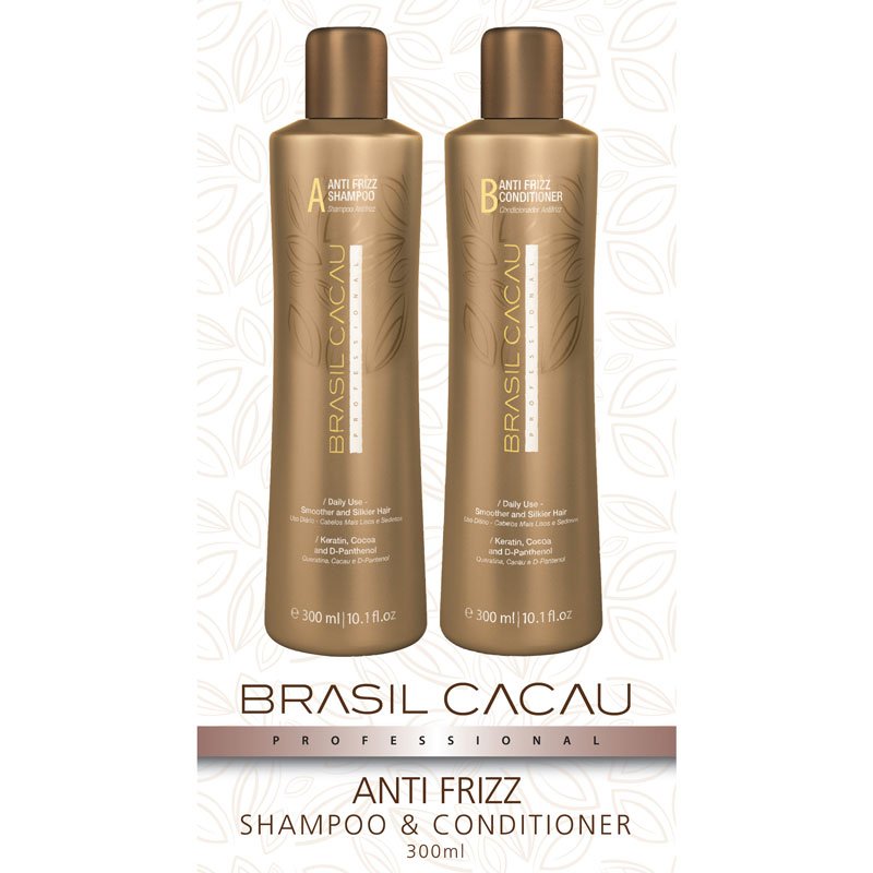 Brasil Cacau A + B Anti Frizz Shampoo Conditioner Duo 300ml