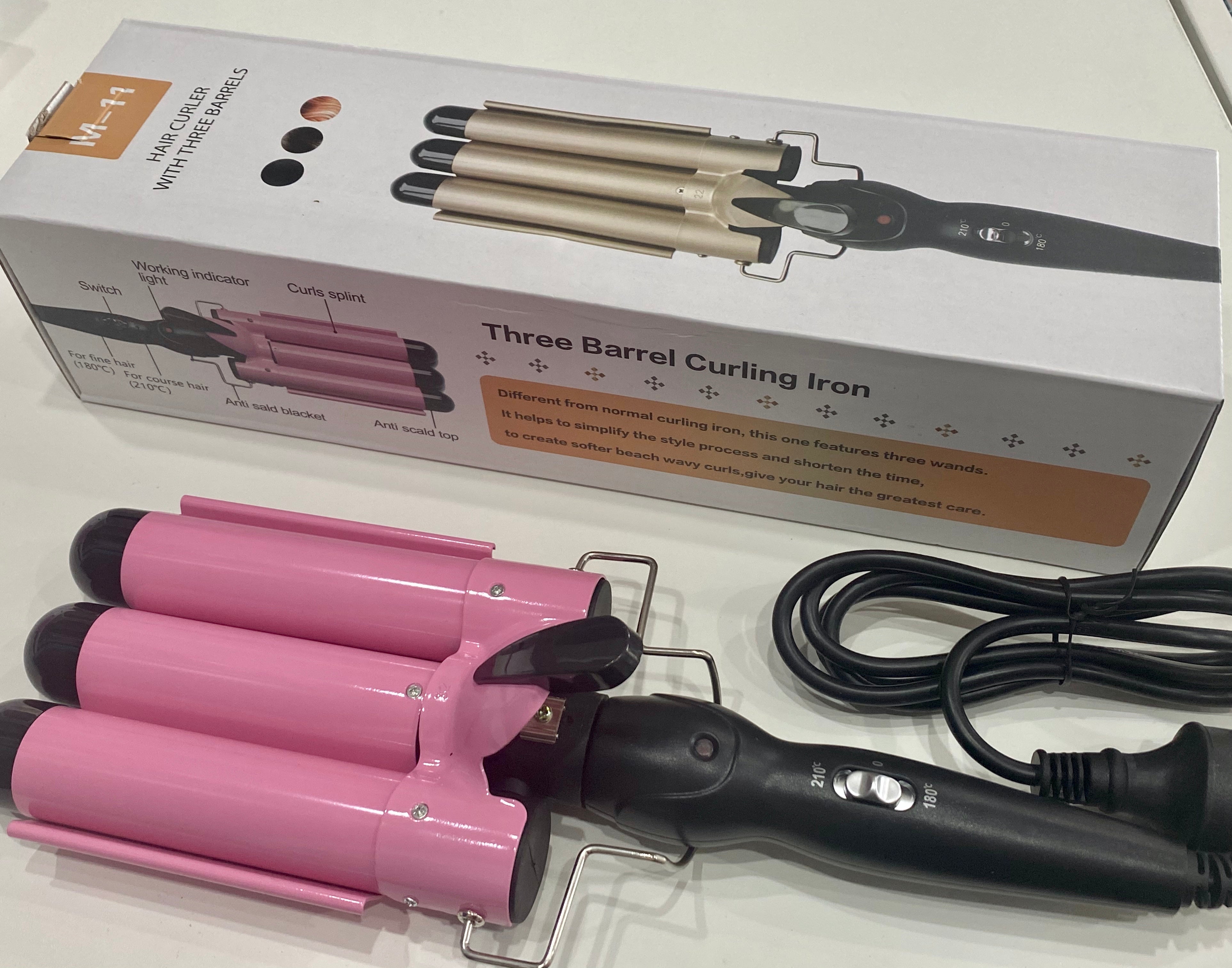 Hair Wave Tool , Three Barrel Curler Iron