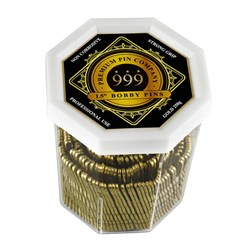Premium Pin Company 999 Bobby Pins 1.5" 250g (Gold, Black, Bronze)