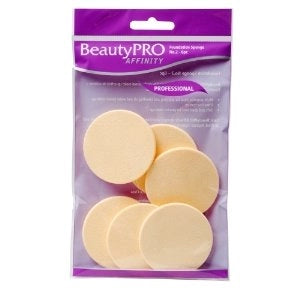 BeautyPro Foundation Sponges Round Light 6Pk