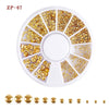 Nail Art Rhinestone Gold Wheel